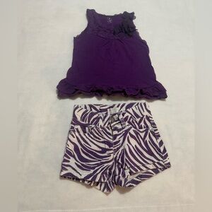 A matching set of Purple Top and shorts
